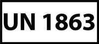 Nalepka UN1863 (FOLIA) 12x6cm (rolka po 250 sztuk nalepek)