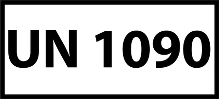 Nalepka UN1090 (FOLIA) 12x6cm (rolka po 250 sztuk nalepek)