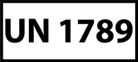 Nalepka UN1789 (FOLIA) 12x6cm (rolka po 250 sztuk nalepek)
