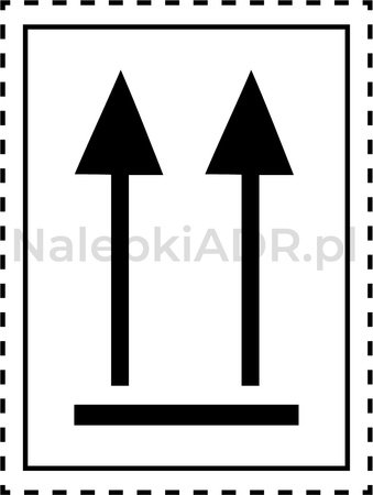 Strzałki Kierunkowe - Nalepka ADR (250 sztuk - FOLIA) 8,4x11,5cm