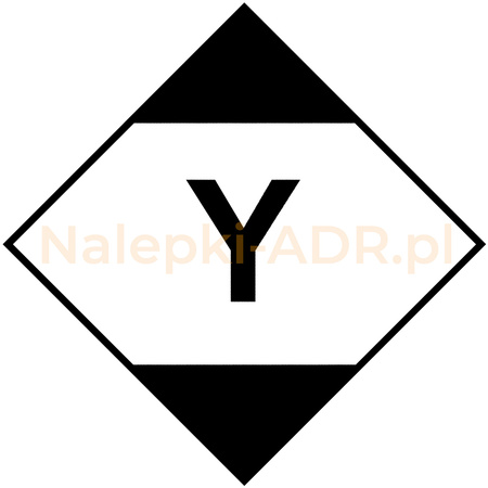 Nalepka ADR LQ z literą Y - Ilości Ograniczone - Limited Quantities (250 sztuk - FOLIA) 10x10cm